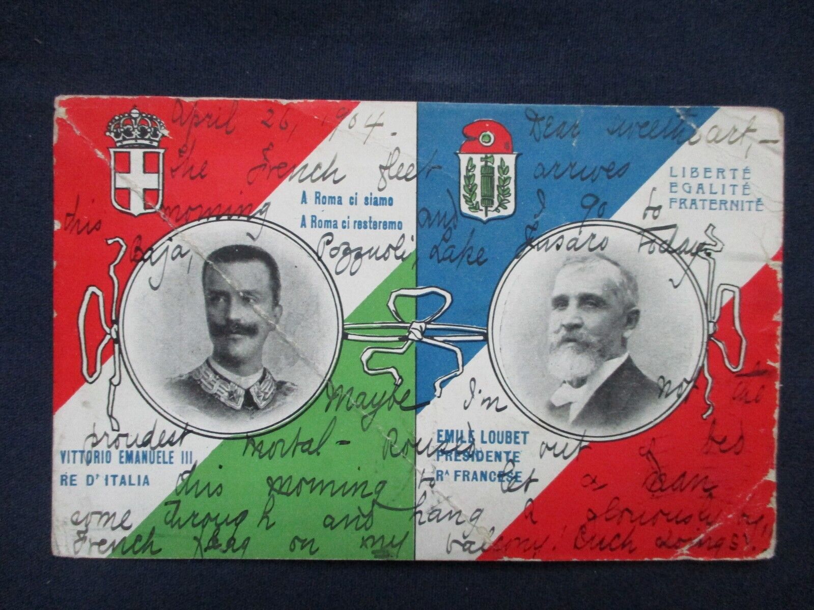 1904 Italy Political Leaders Postcard Used to US As-Is