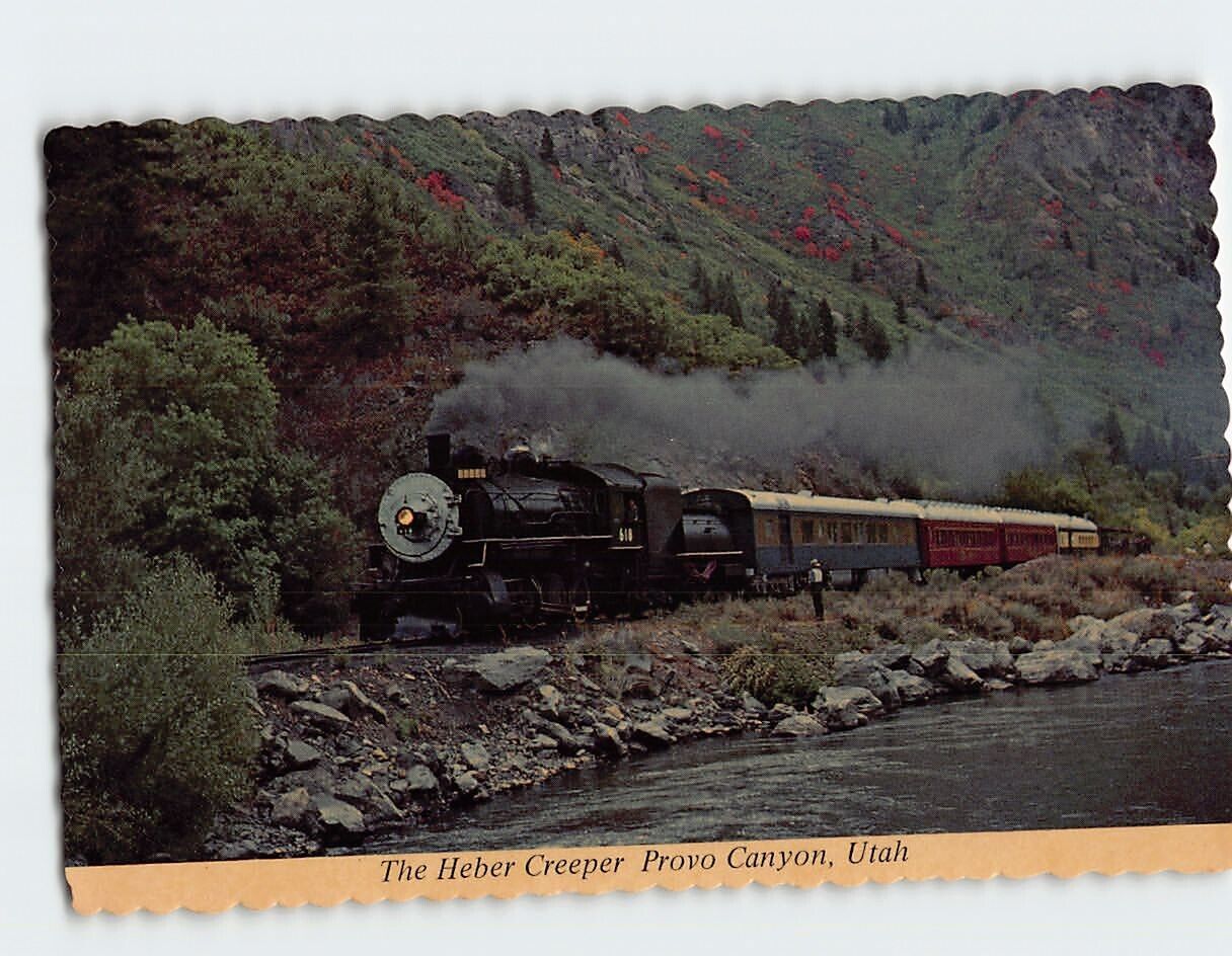 Postcard The Heber Creeper Provo Canyon Utah USA