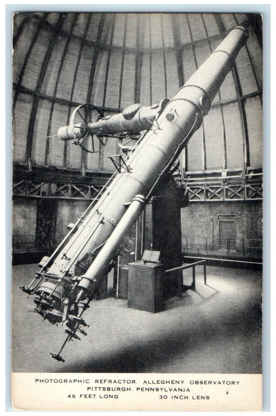 c1940 Photographic Refractor Observatory Pittsburgh Pennsylvania Artvue Postcard