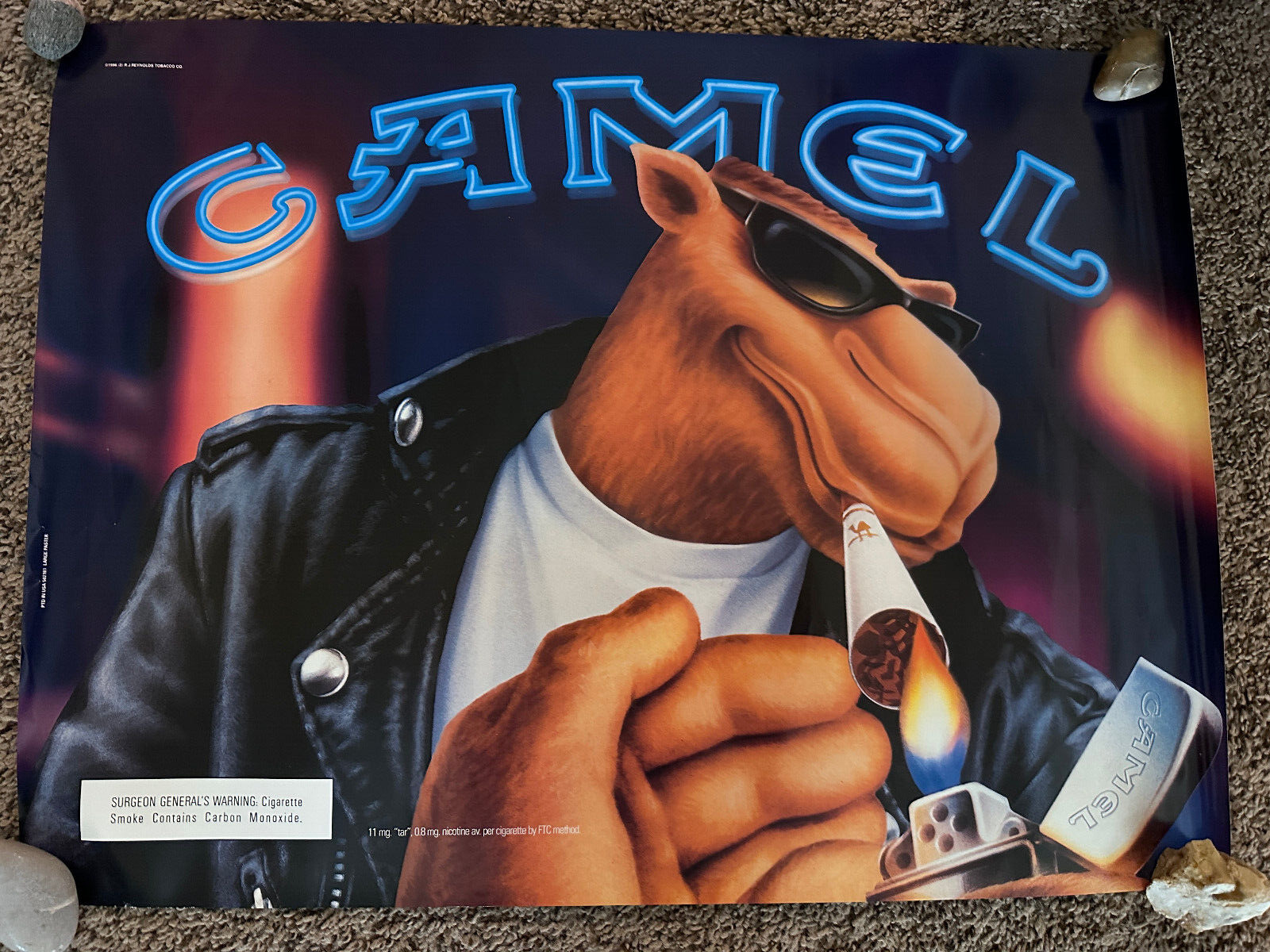 R.J. Reynolds Joe Cool Camel Cigarettes 24x18 Poster 1996
