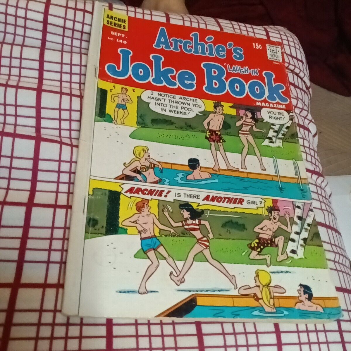 Archie's Joke Book #140 Mlj Comics 1969 Silver Age Veronica Bathing Suit Cover