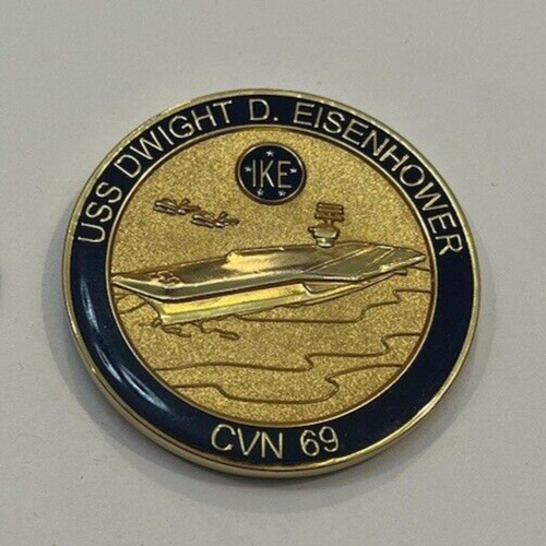 USS DWIGHT D. EISENHOWER CVN 69 USN Military Commanding Officer Challenge Coin