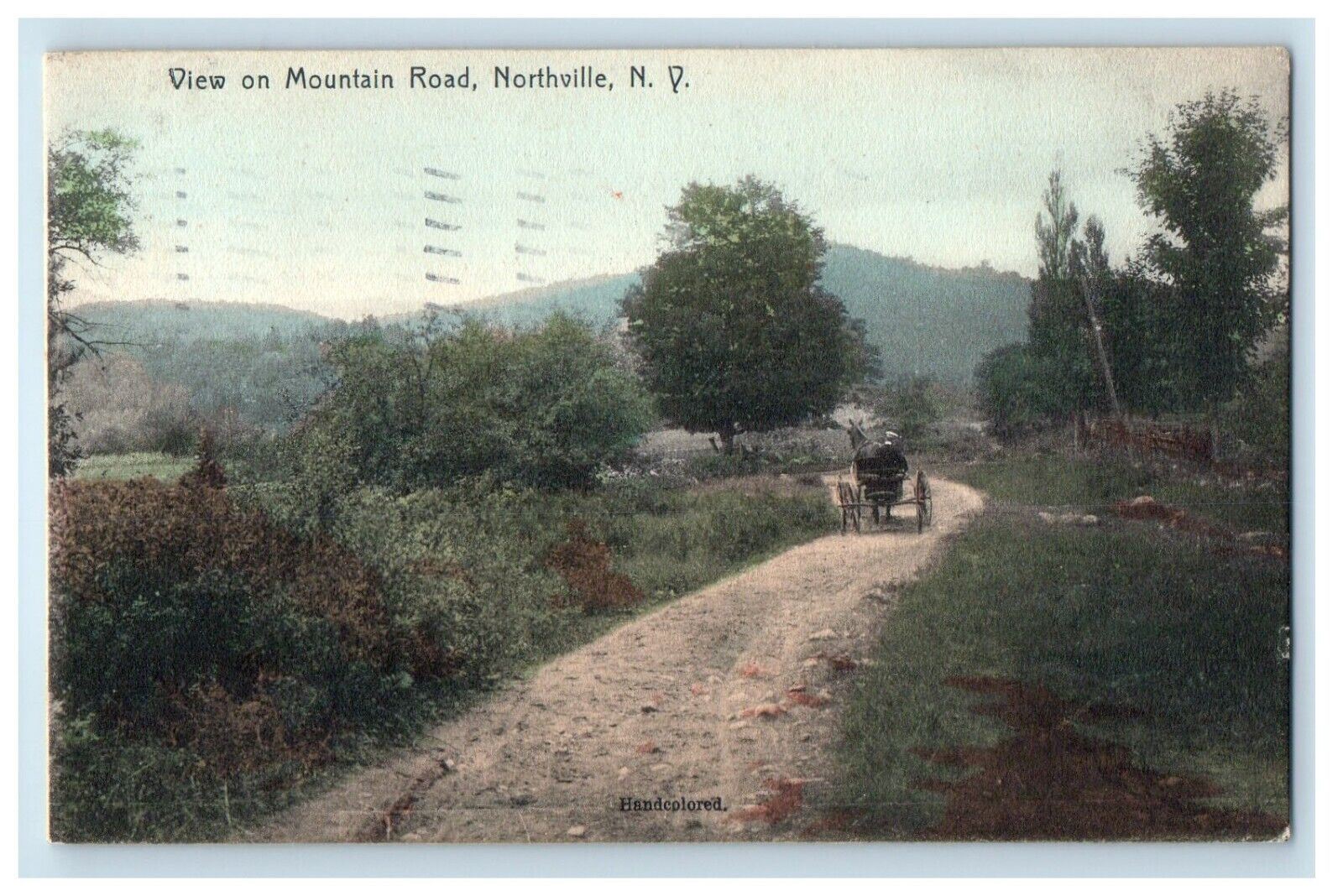 1907 View On Mountain Road Northville New York NY Posted Antique Postcard