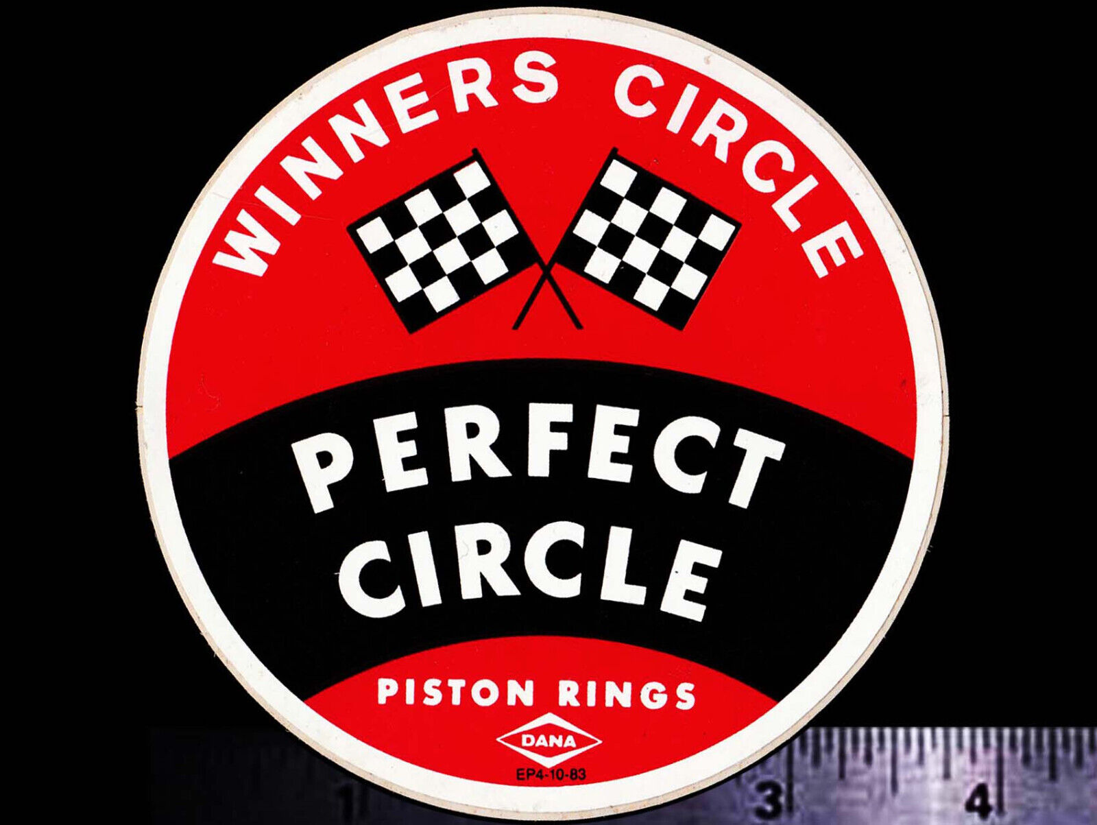 PERFECT CIRCLE Piston Rings - Original Vintage 1970\'s Racing Decal/Sticker DANA