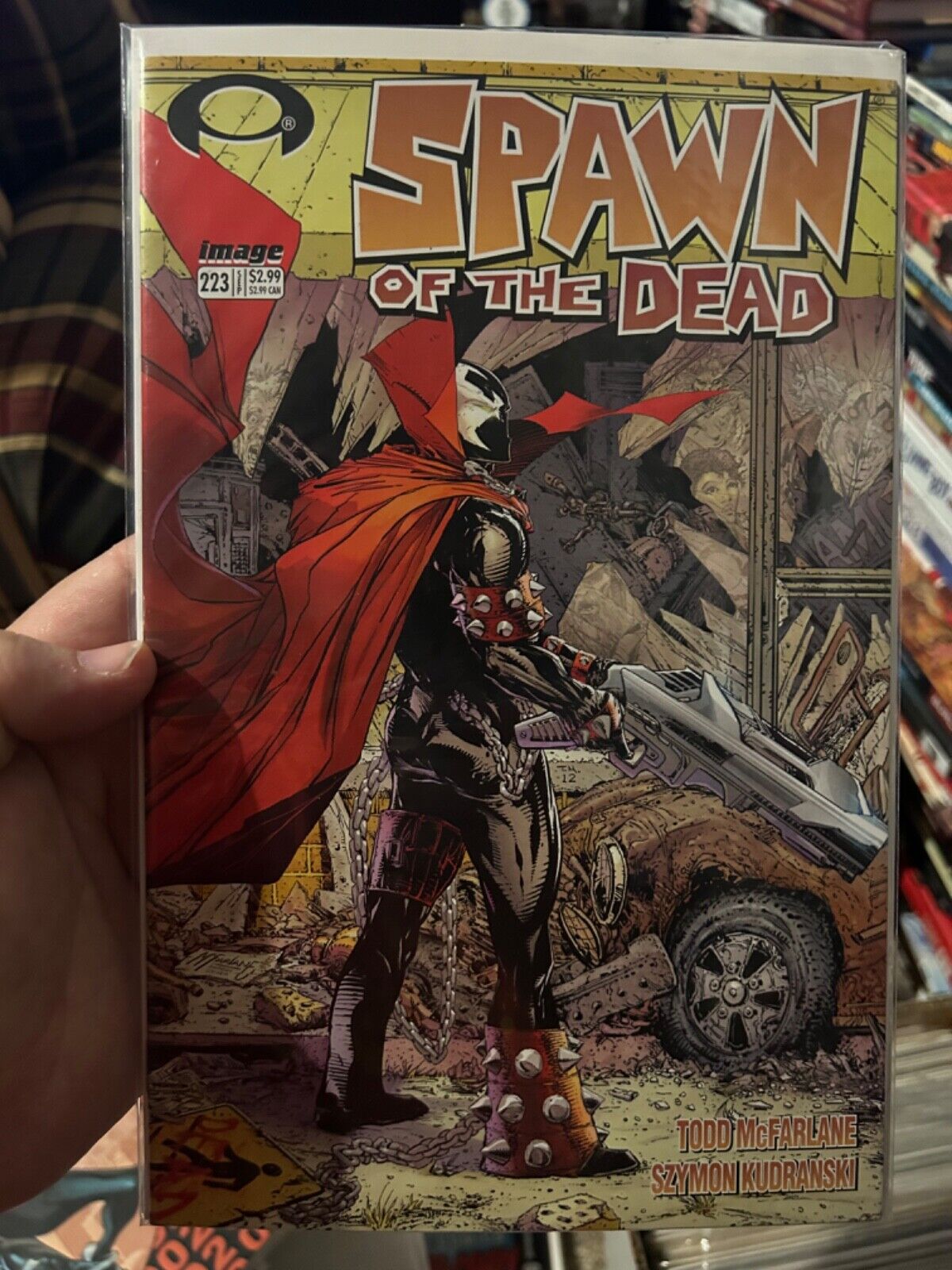 Spawn of the Dead 223 Walking Dead homage cover swipe Spawn 223