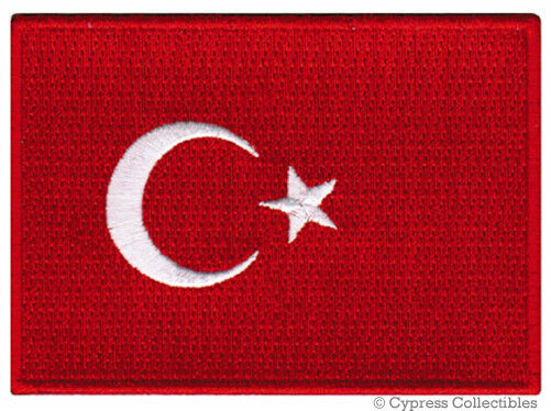 TURKEY FLAG PATCH embroidered iron-on TURKISH Türkiye Cumhuriyeti ISTANBUL new