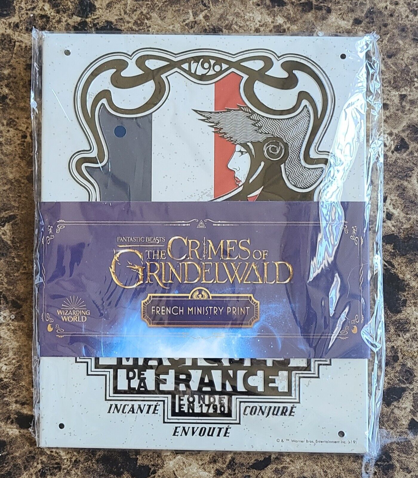 Fantastic Beasts The Crimes of Grindelwald French Ministry Tin Sign Loot Crate