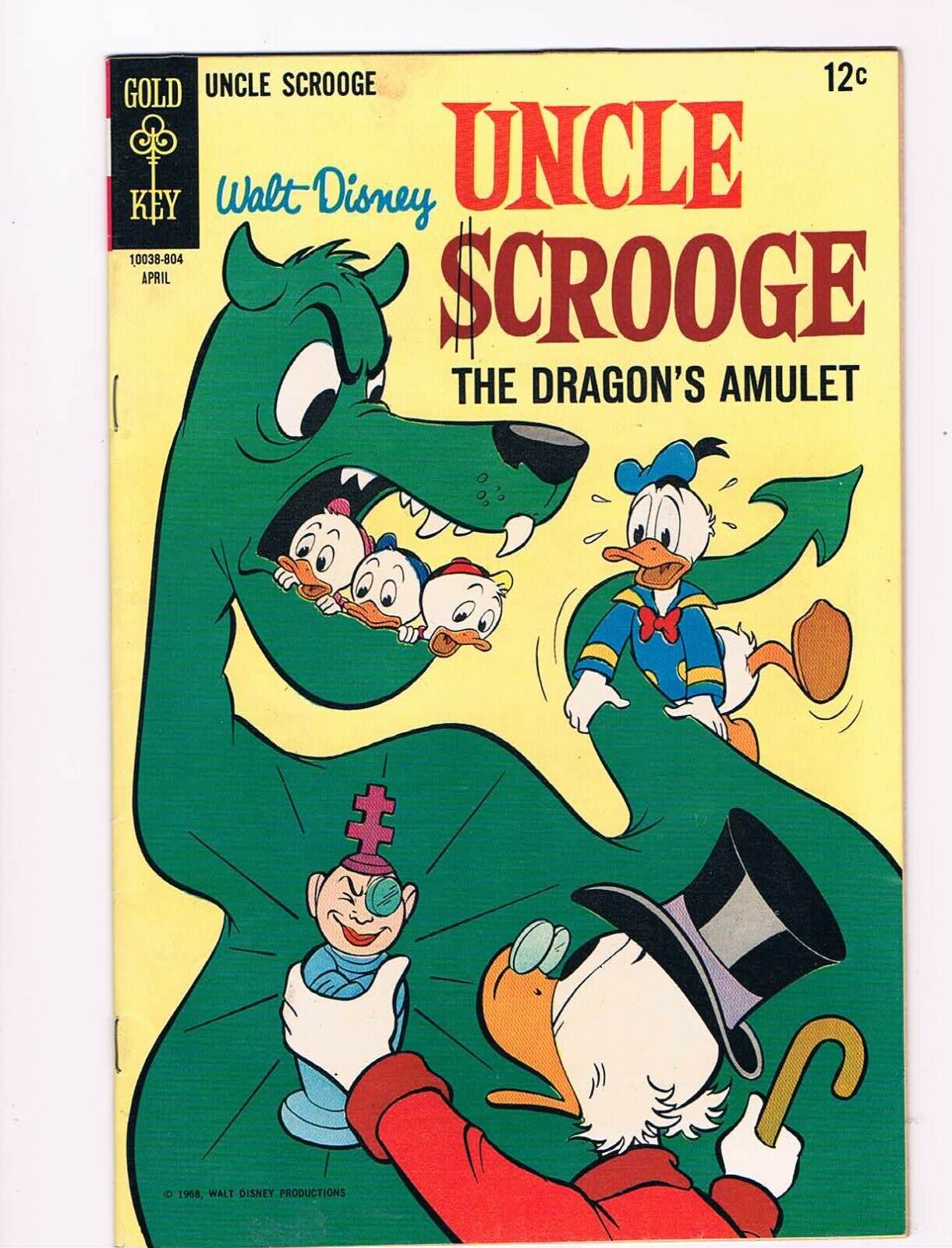 Walt Disney Uncle Scrooge #74 -The Dragon\'s Amulet Barks 1 pg; Gold Key 1968 VF+