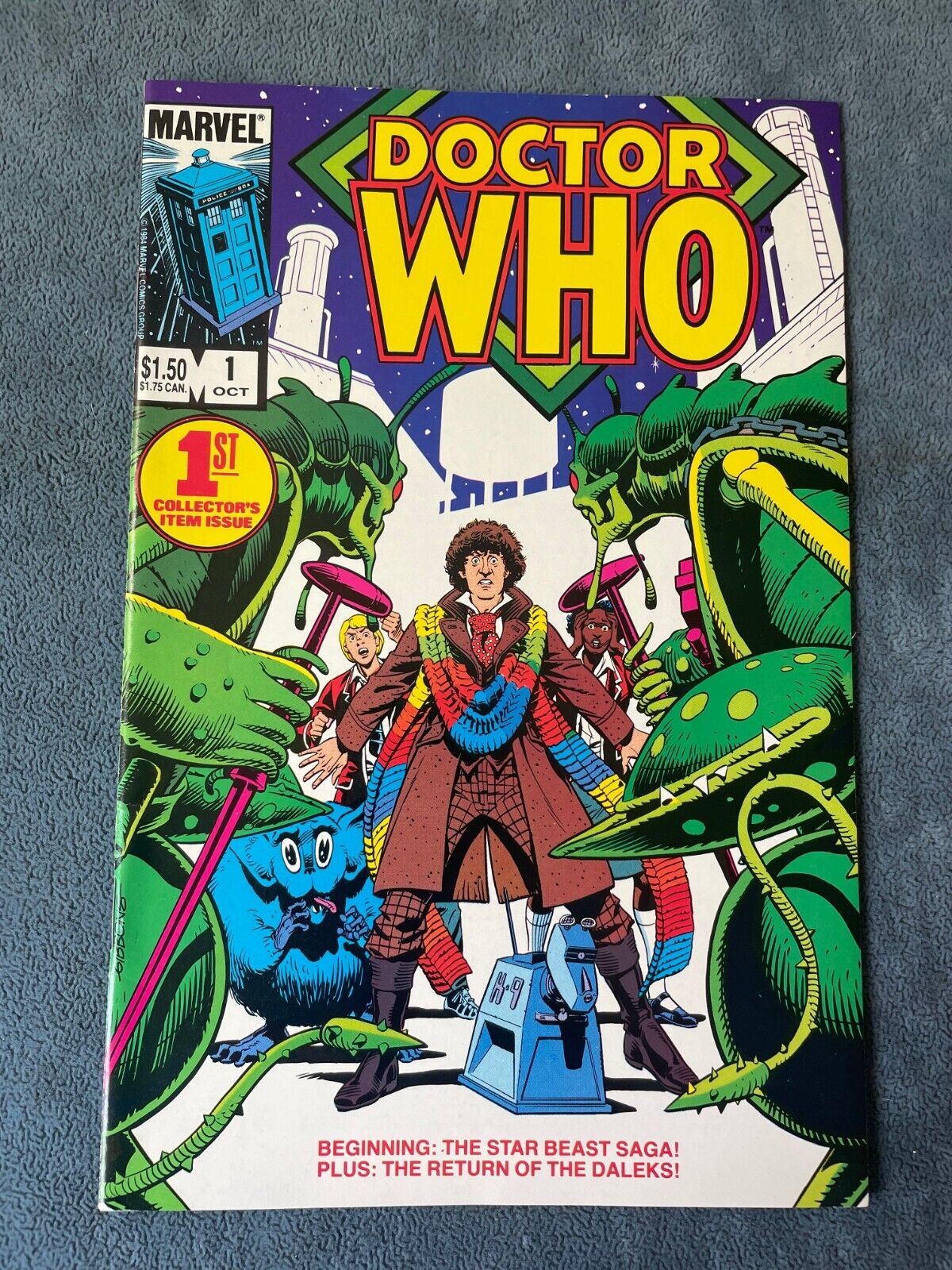 Doctor Who #1 1984 Marvel Comic Book John Wagner Dave Gibbons Cover NM