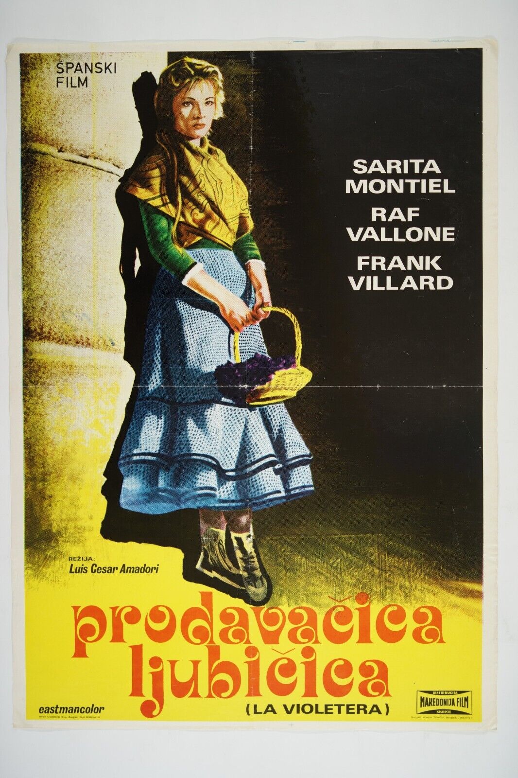 LA VIOLETERA / THE VIOLET SELLER exYU movie poster 1958 SARA MONTIEL RAF VALLONE