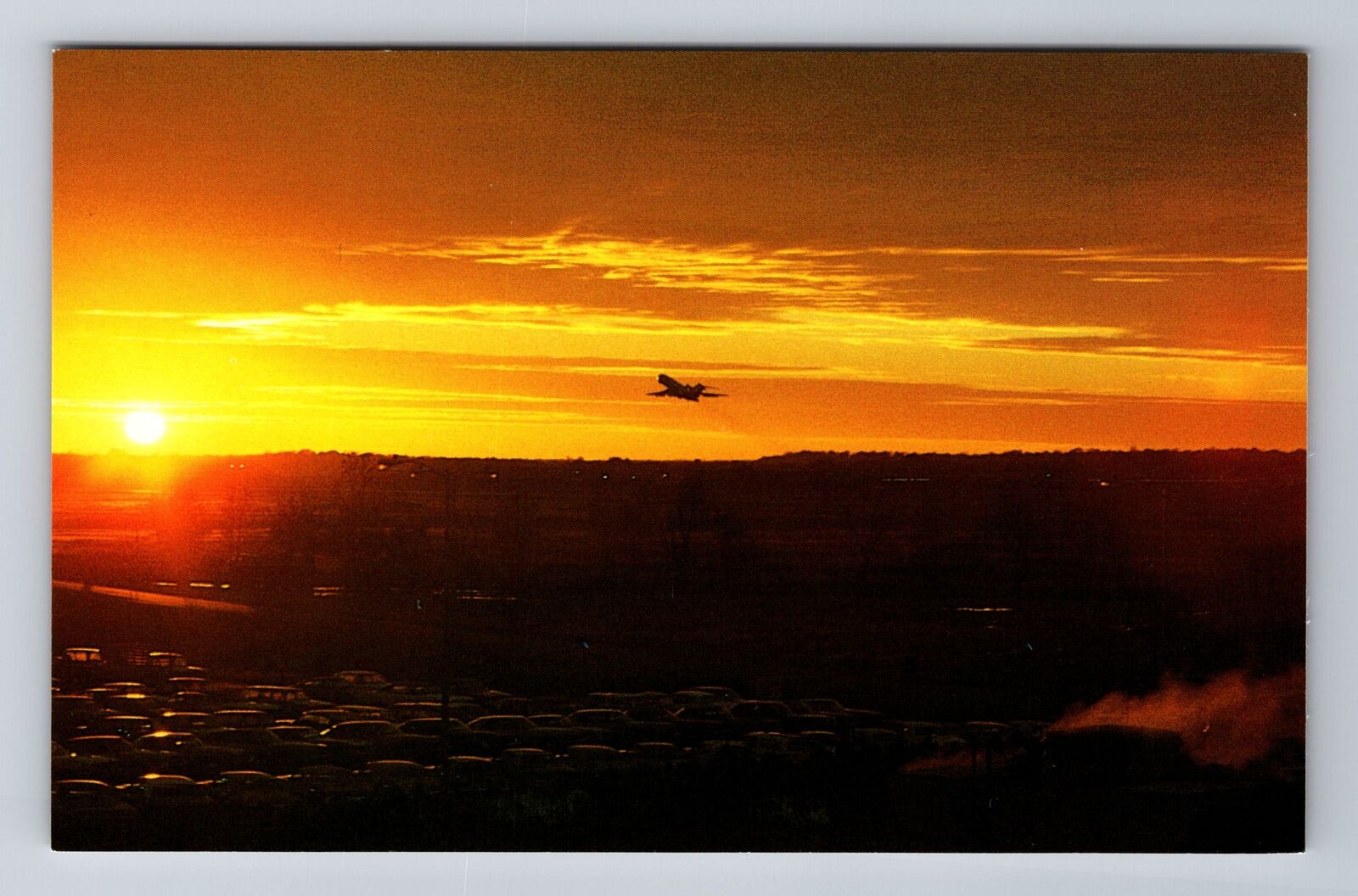 An Evening Take Off, 361st in a Series by Mary Janes RR, Plane, Vintage Postcard