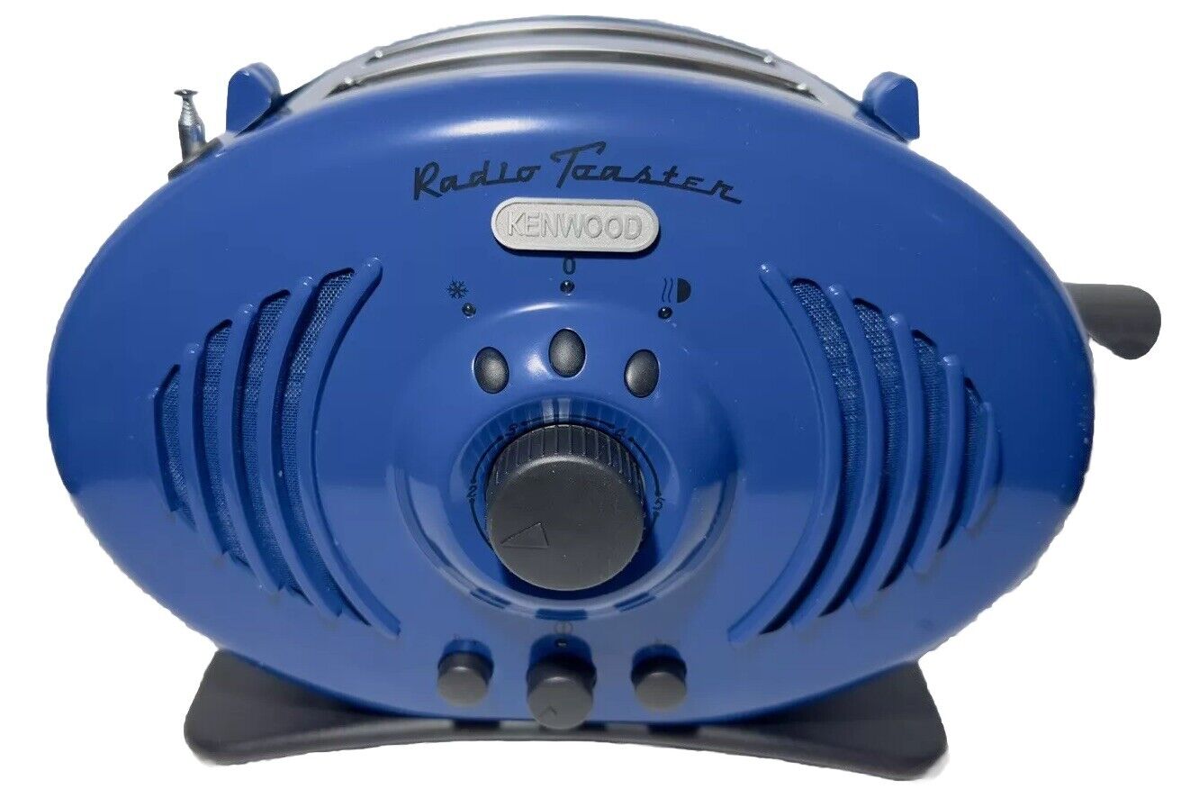 New IOB Rare Blue Vintage Kenwood FM Radio Toaster MODEL TT756BL Retro Space Age