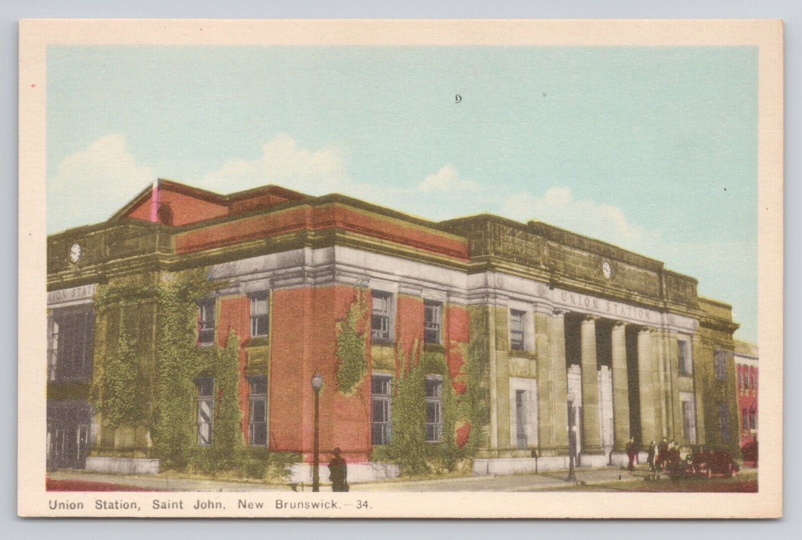 Postcard Union Station Saint John New Brunswick