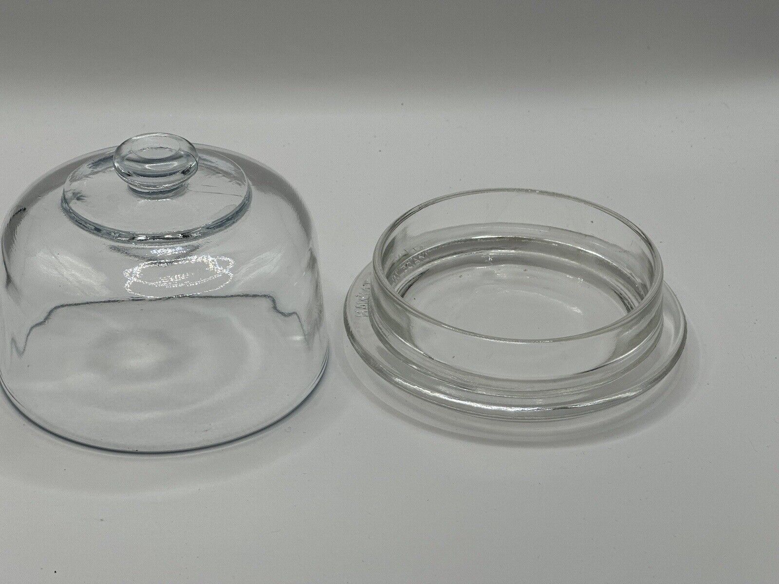 Vintage Clear Glass Cloche Dome Or Butter Dish