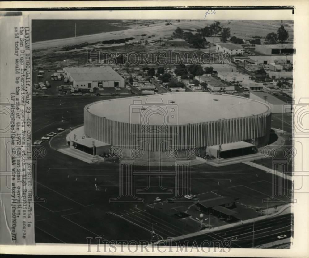 1971 Press Photo San Diego International Sports Arena to host GOP convention, CA