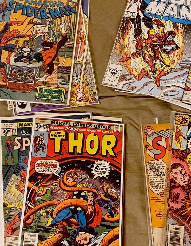 Lot of 7 Vintage Superhero Comics. 70’s & 80’s. (View Description For Details)