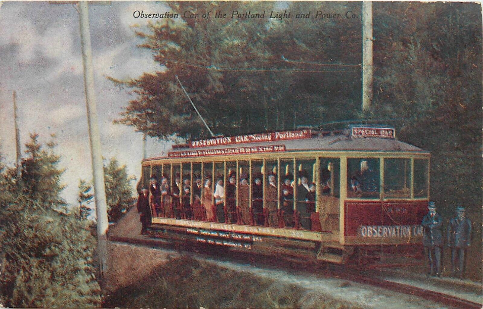 Postcard 1909 Oregon Portland Council Crest Trolley 24-5158