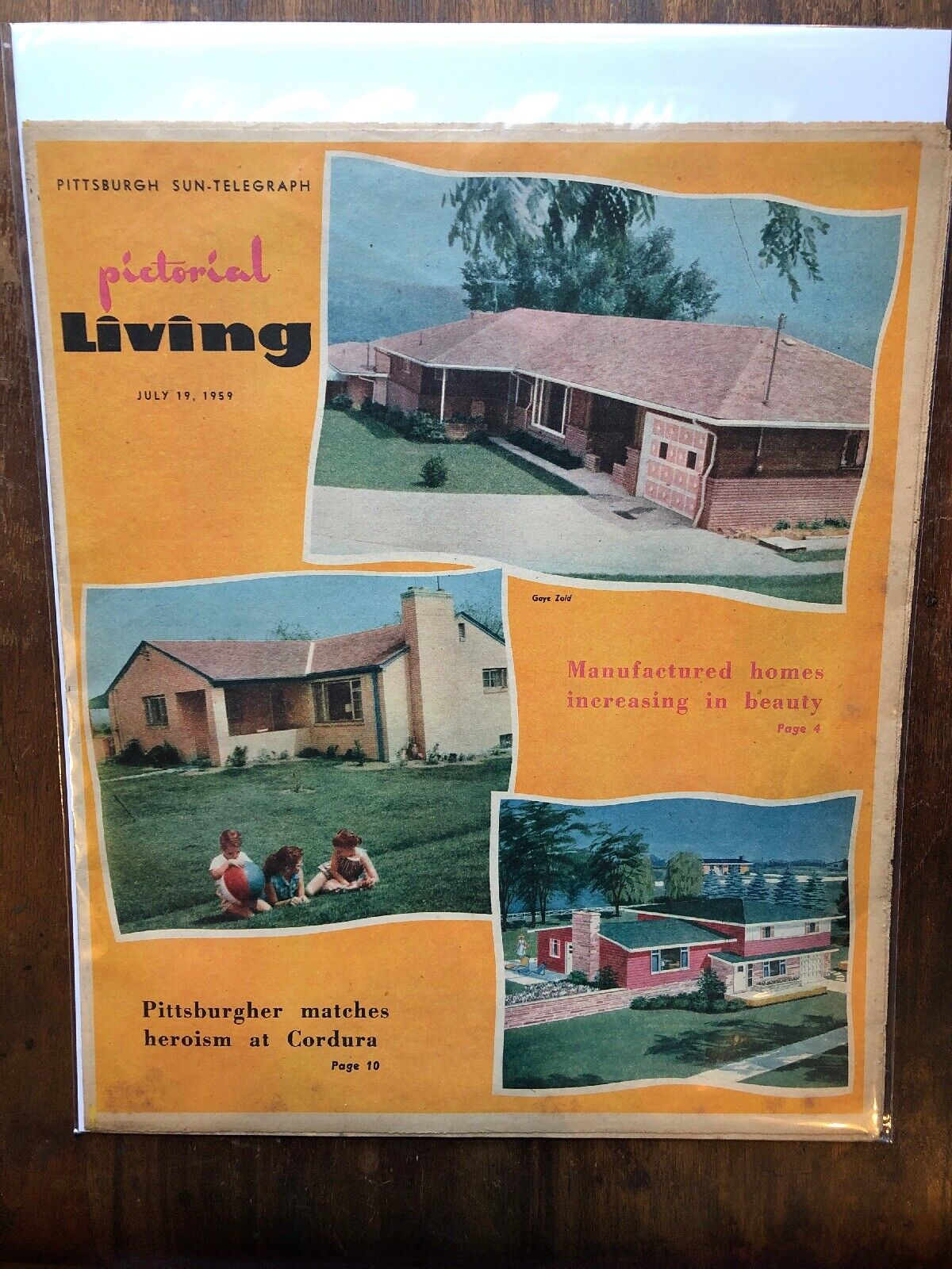 1959 July 19 PICTORIAL LIVING Newspaper Insert (Pittsburgh Area) (MH154)