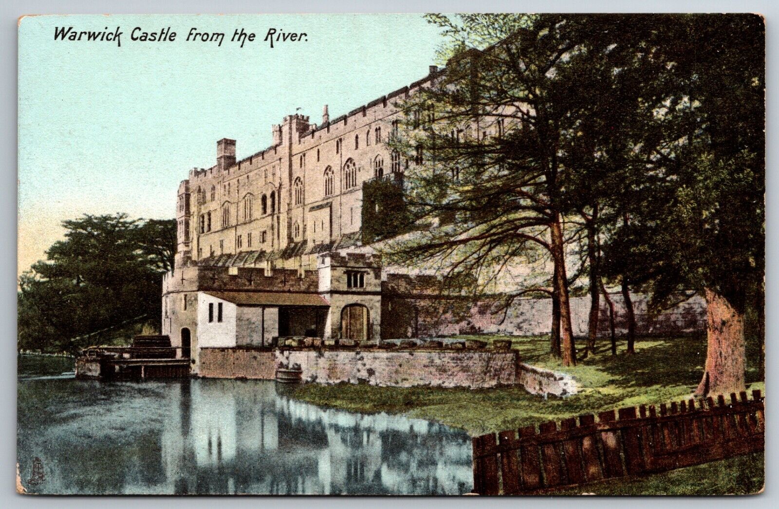 Warwick Castle From the River Warwick England Unused Tuck & Sons  Postcard