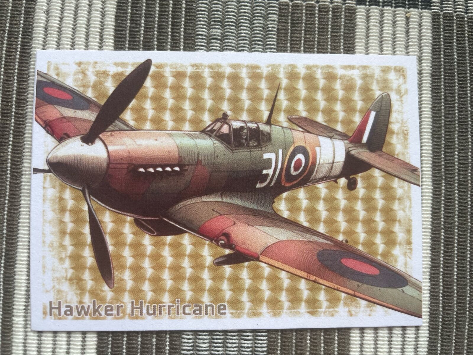 Hawker Hurricane Blank Back Trading Card Artist MPRINTS (31AB)