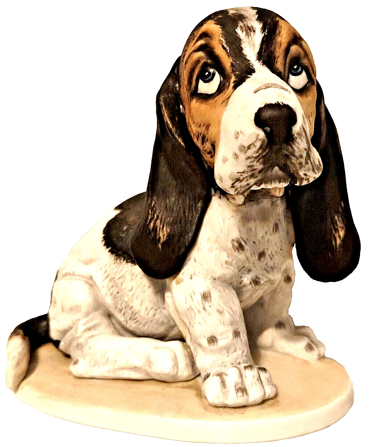 Vintage 1983 Homco Porcelain Basset Hound Sad Puppy Figurine