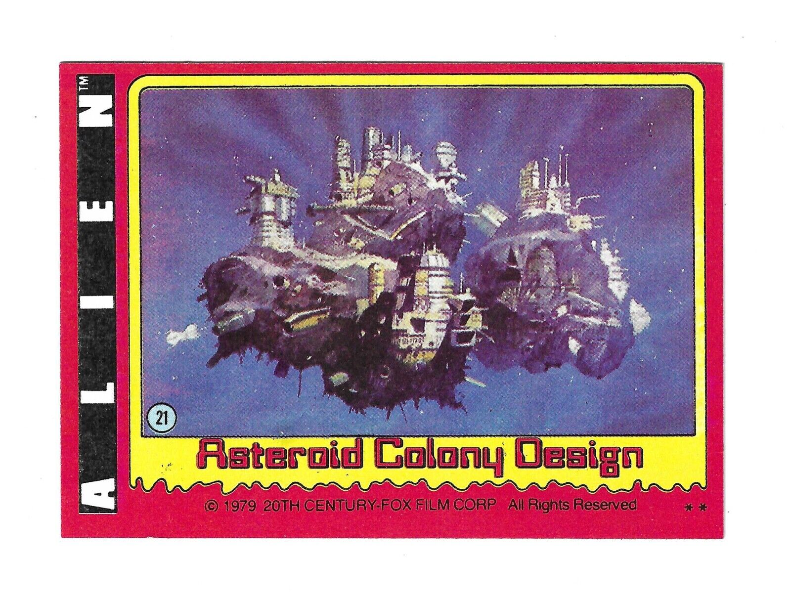 1979 Topps ALIEN #21 Asteroid Colony Design (Pack Fresh)