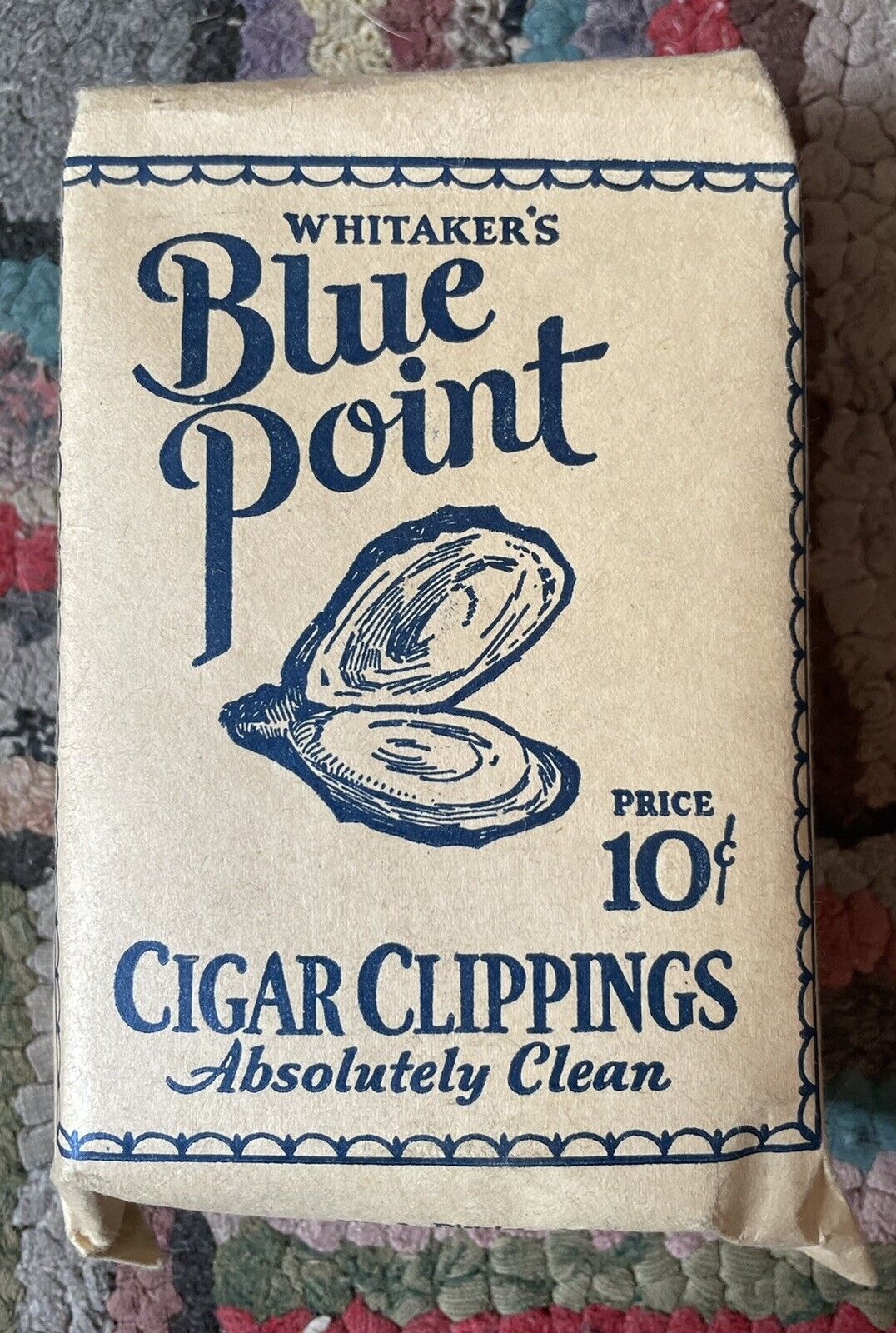 Antique Blue Point Cigar Clippings Package With Original Contents WOW