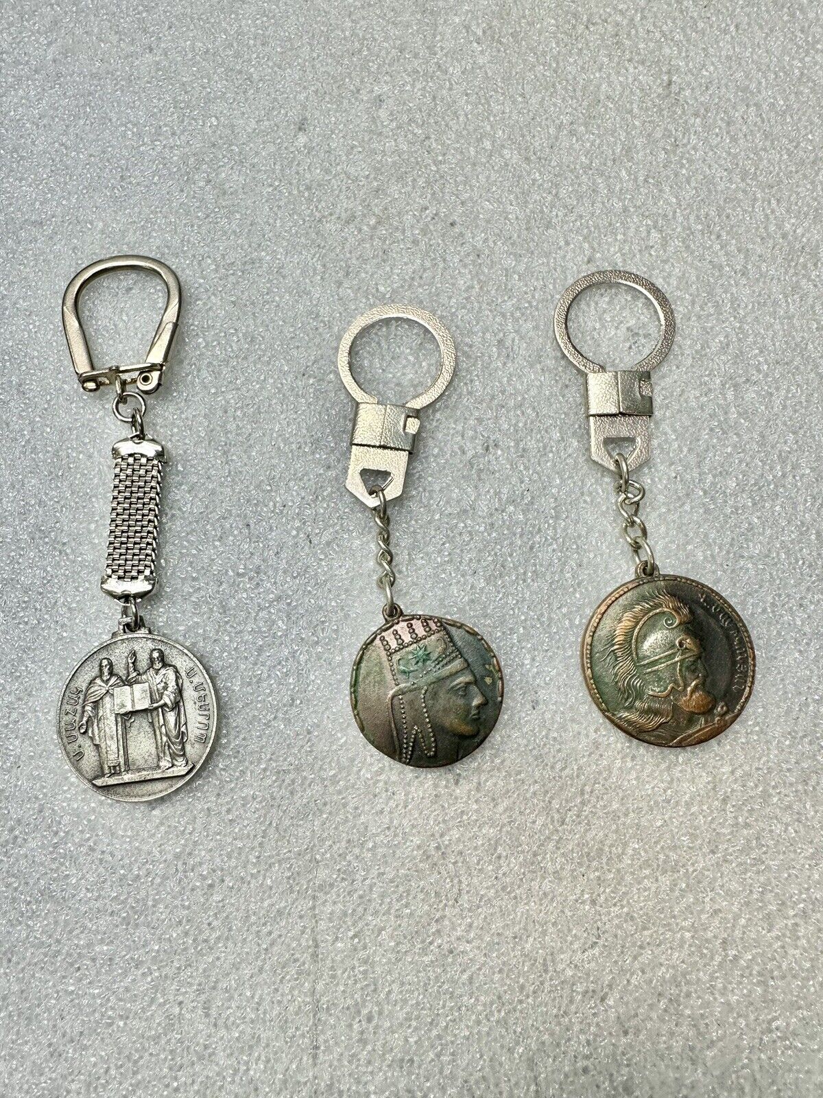 Medallions Keychain Armenian VTG Coin Tigranes , Vartan, Mesrop