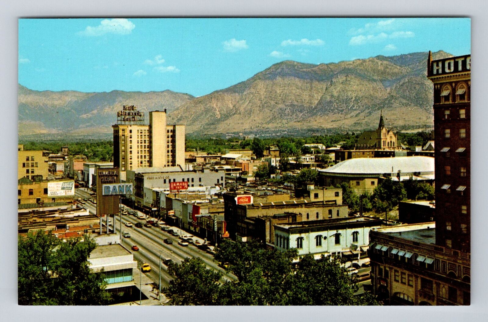 Ogden UT-Utah, Ogden Skyline, From Court House, Antique, Vintage Postcard
