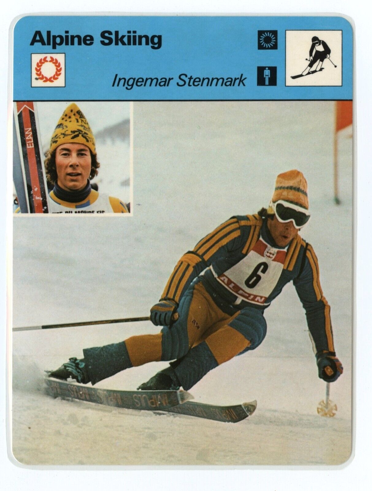 Ingemar Stenmark - Alpine Skiing   Sportscasters Card- LAMINATED