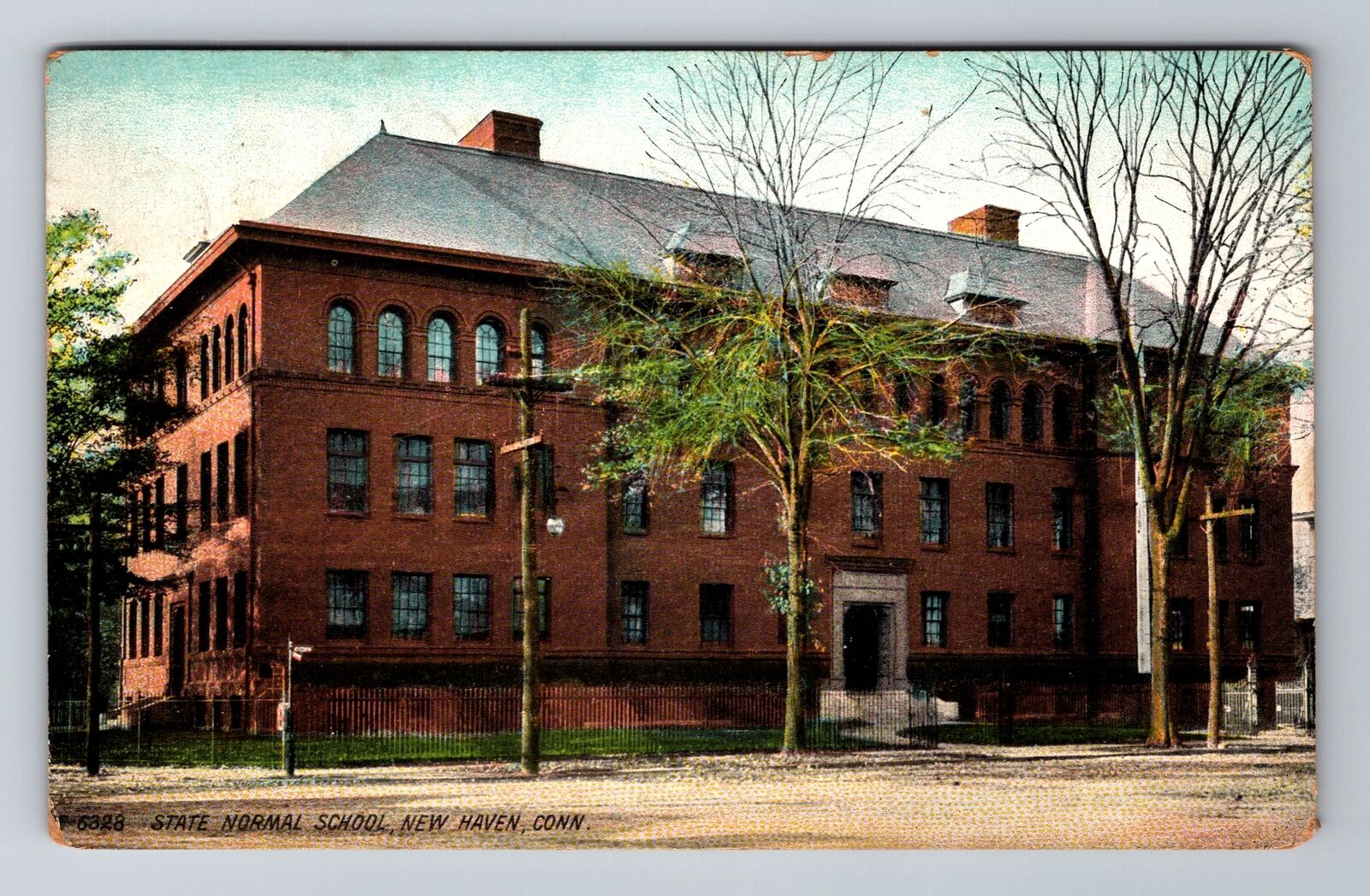 New Haven CT-Connecticut, State Normal School, Antique c1912 Vintage Postcard