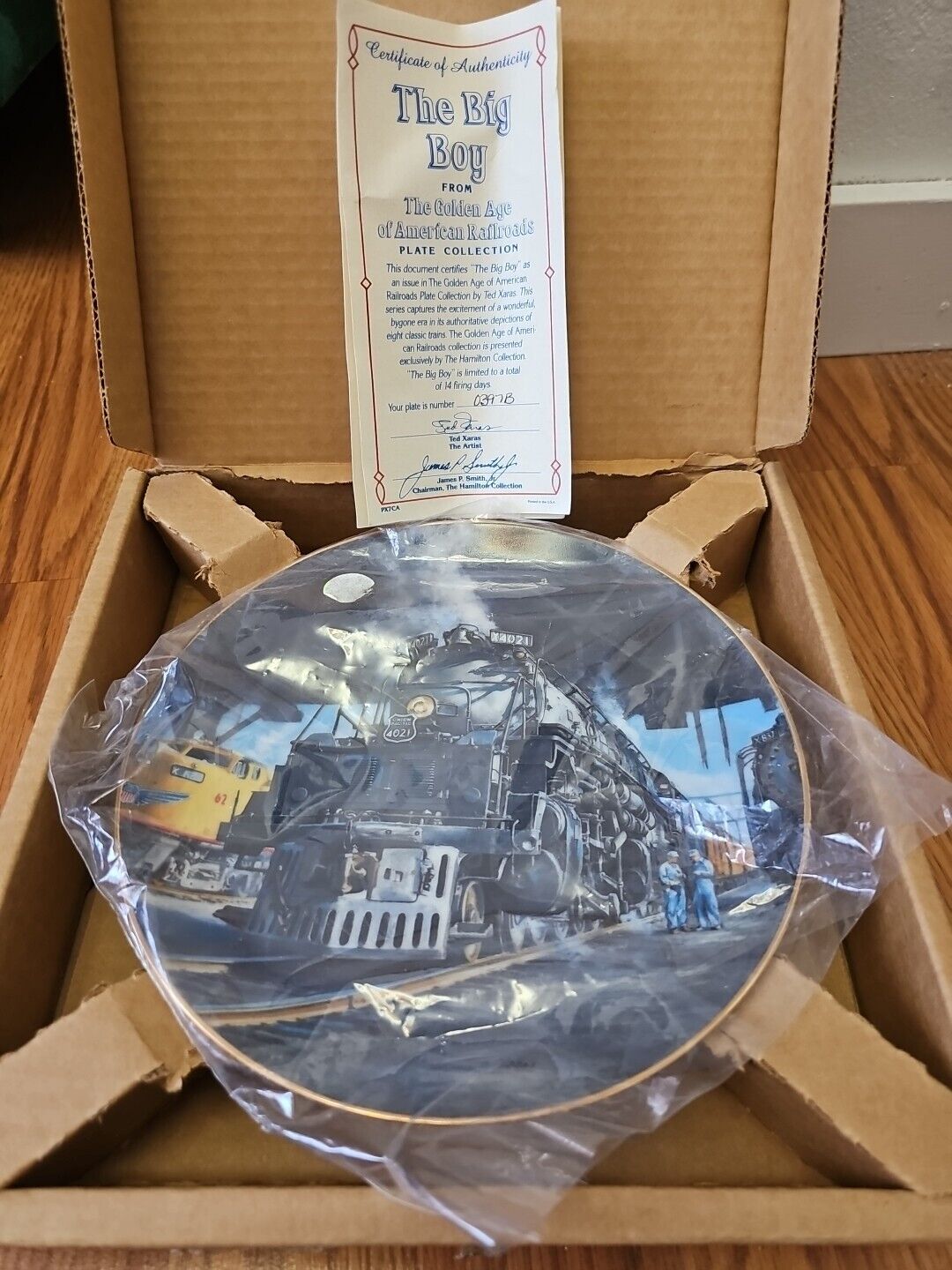 1991 THE BIG BOY The Golden Age of American Railroads Series Plate by Hamilton