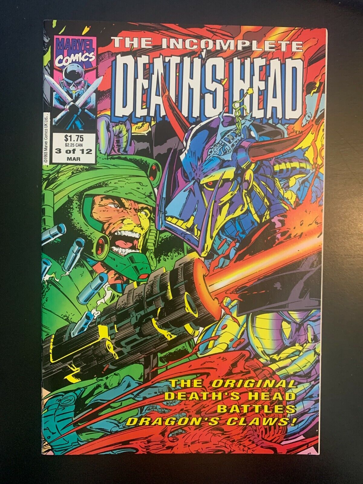 The Incomplete Deaths Head #3 - Mar 1993 - Marvel UK - 9.0 VF/NM