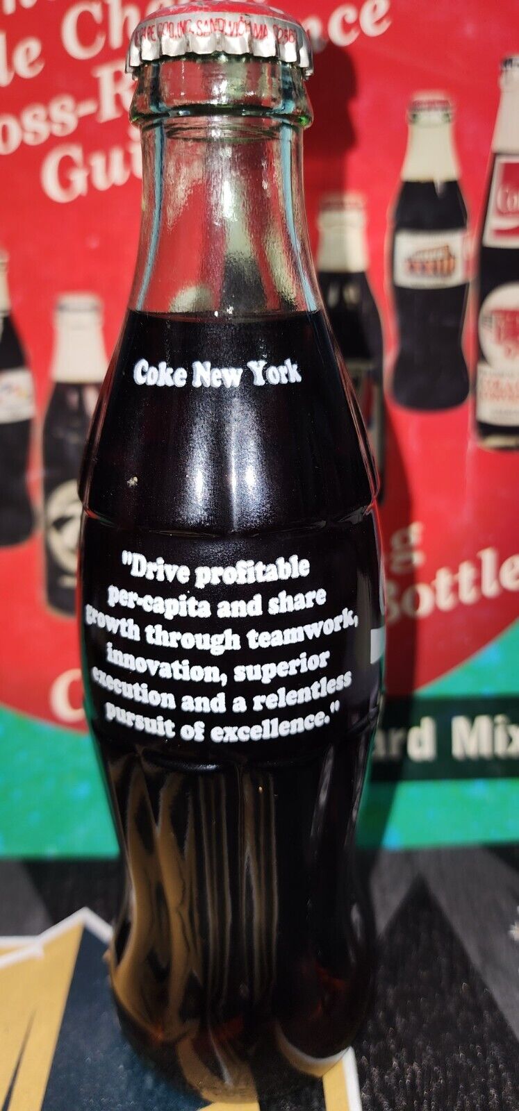 SPECIAL Coca-Cola commemorative bottle 1996 NEW YORK DRIVE PROFITABLE PERCAPITA 
