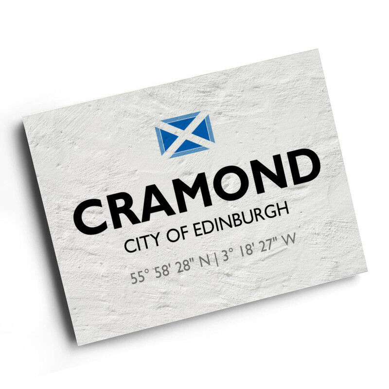 A3 PRINT - Cramond, City of Edinburgh, Scotland - Lat/Long NT1876