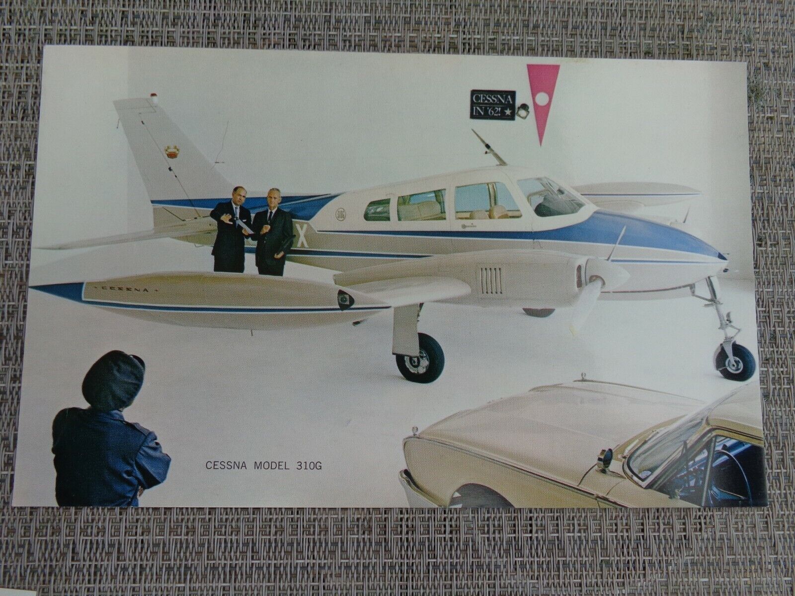 Vintage 1962 Cessna 310G Unused Dealer's Promotional Postcard 