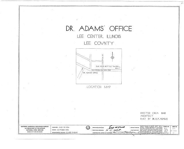 Dr. Adams Office,Old Dixon-Chicago Pike,Lee Center,Lee County,IL,Illinois,