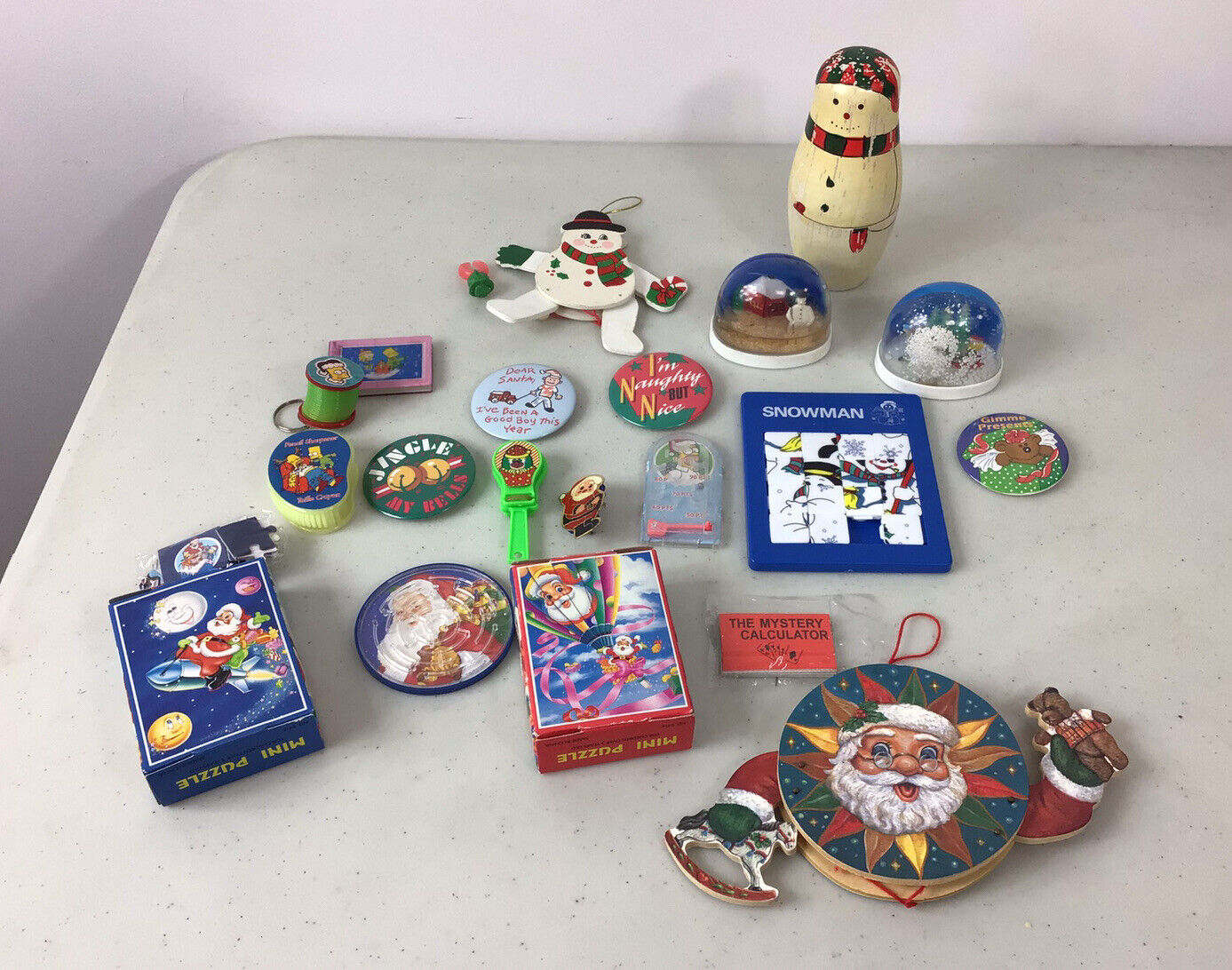 Vintage Christmas Plastic Toys Lot as Shown