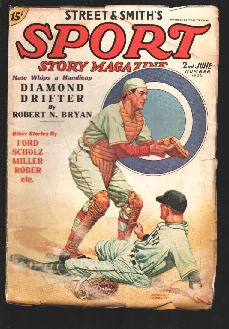 Sport Story 6/2/1936-Baseball cover by Joseph Farrelly-Tennis-crew-baseball-g...