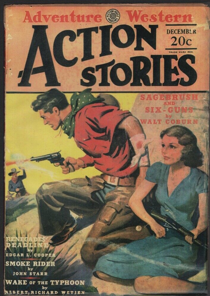 Action Stories 1939 December.   Pulp.