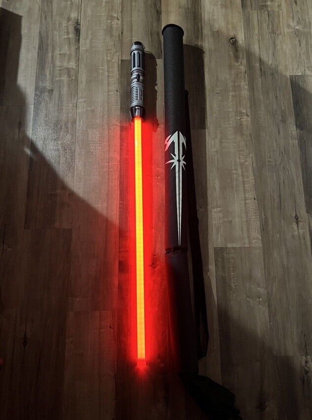 Disney Star Wars Savi’s Workshop Hand built Custom Lightsaber With Sheath- RED
