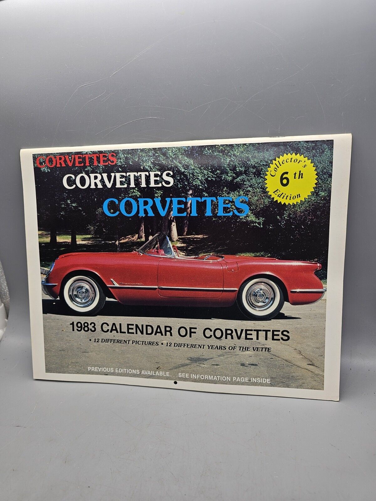 Calendar of Corvette 1983 PhotoGraphic Creations 11 X 8.5 Sports Muscle Car