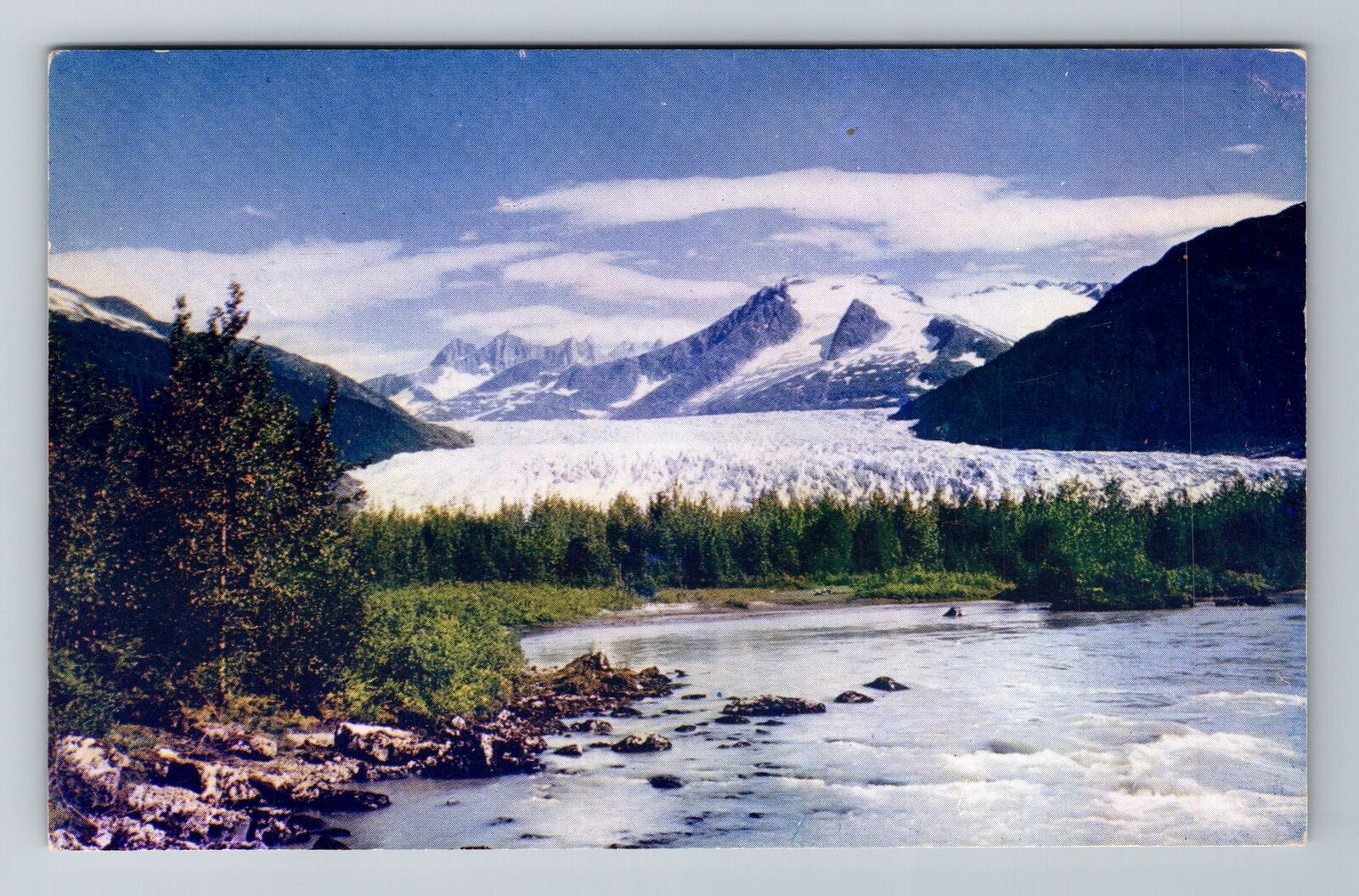 Juneau, AK-Alaska, Mendenhall Glacier Antique, Vintage Souvenir Postcard