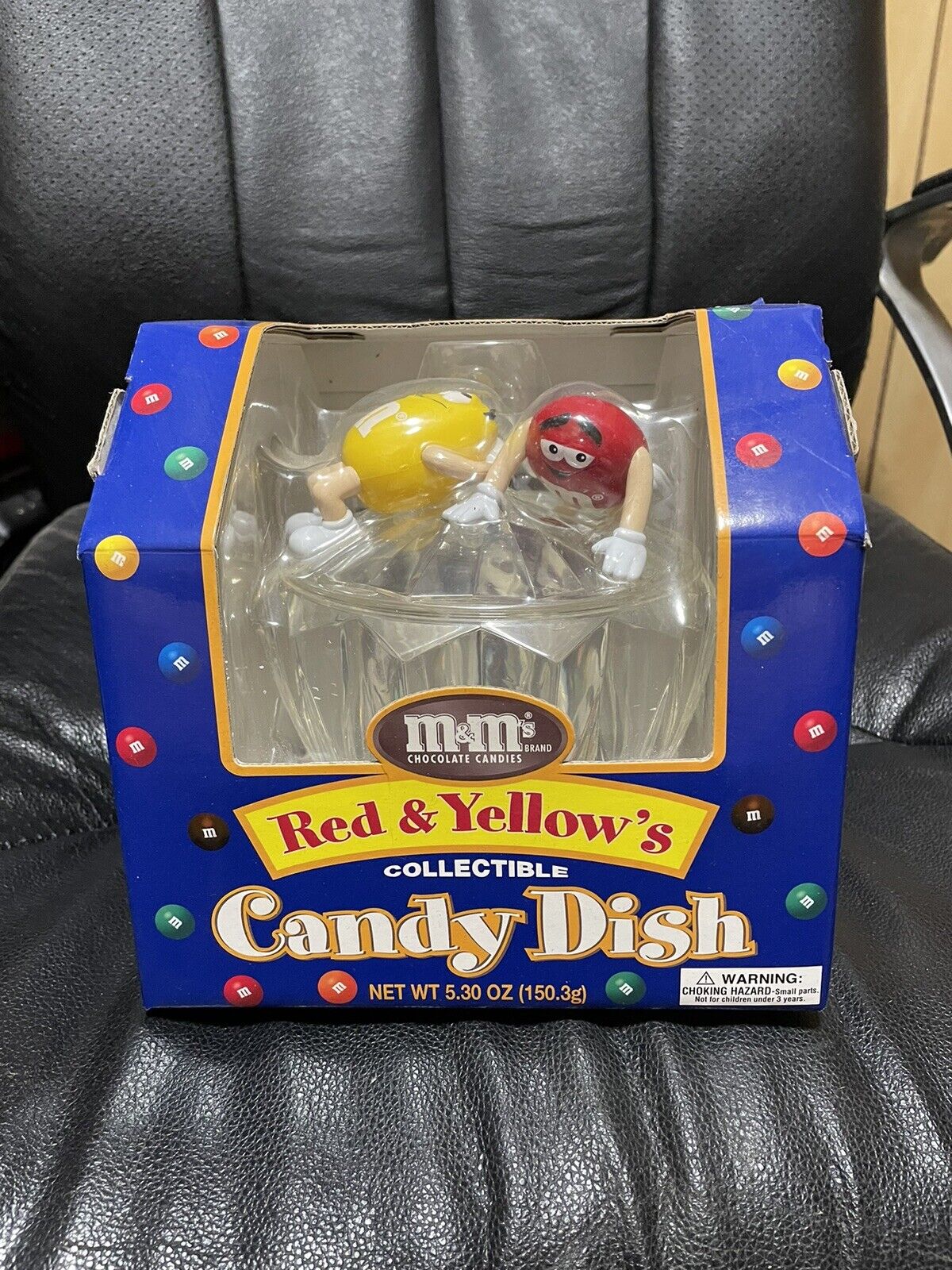 M&M\'s Vintage in Box Red and Yellow Character Candy Dish.