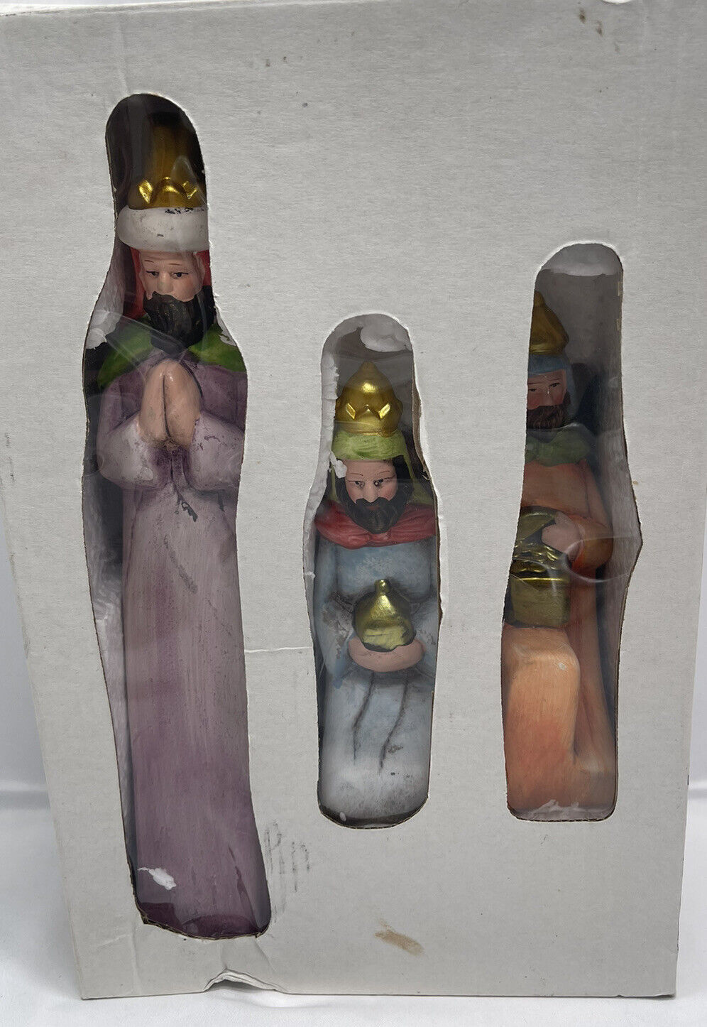 Vintage Casa Febus 3 Wise Men Three Kings  Christmas Nativity Ceramic 10” 6” 6”