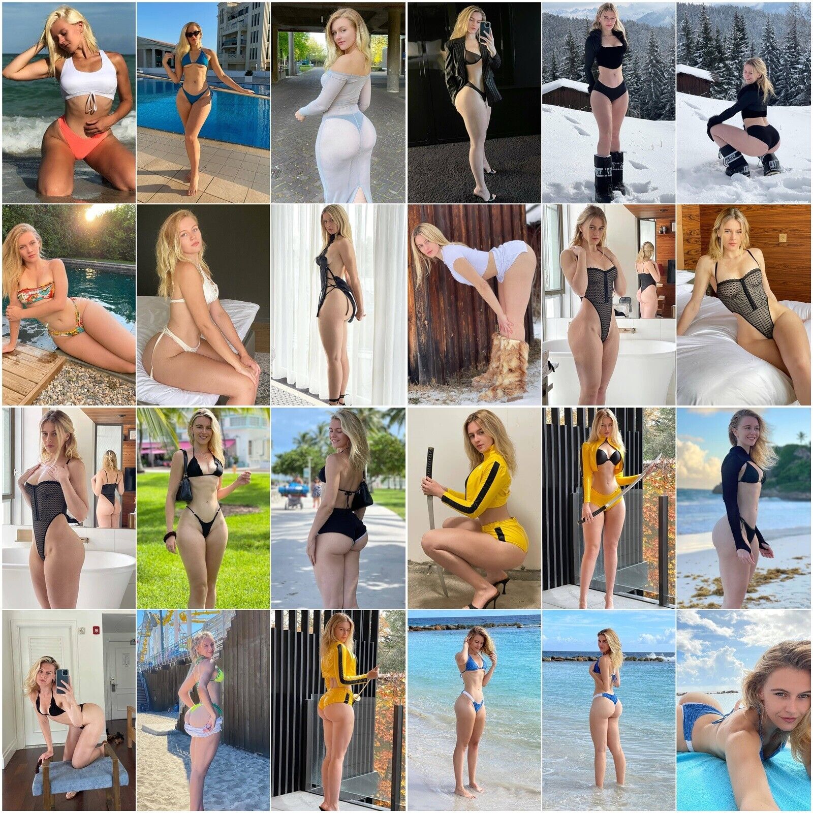 LOT 24 Photo 8x10 Hot Vera Dijkmans Sexy Bottom Bikini Girl Celebrity Lady 5MOVD