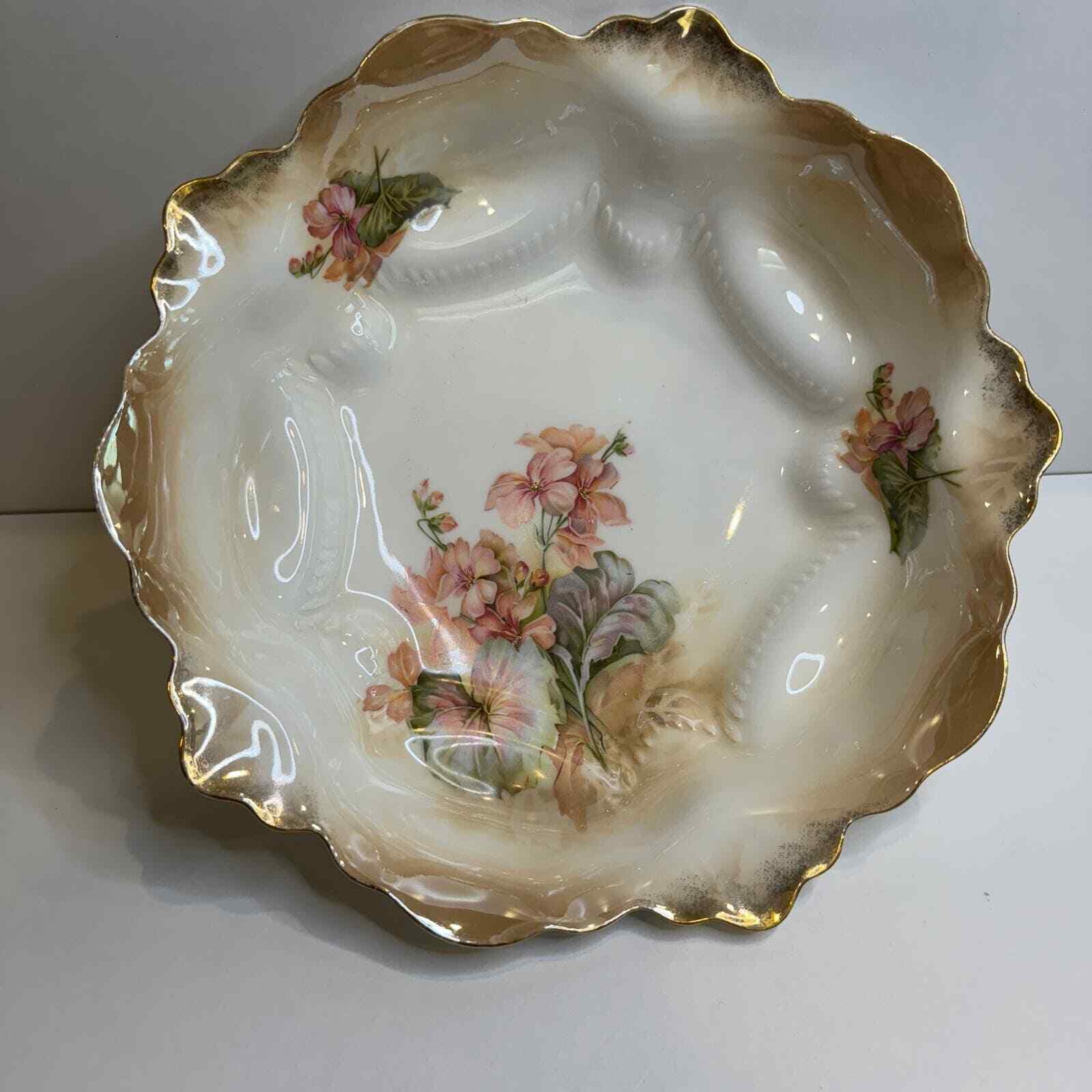 Antique RS Prussia Bowl Blown Porcelain 10\