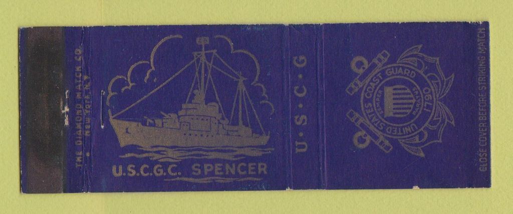 Matchbook Cover - USCGC Spencer Coast Guard WEAR