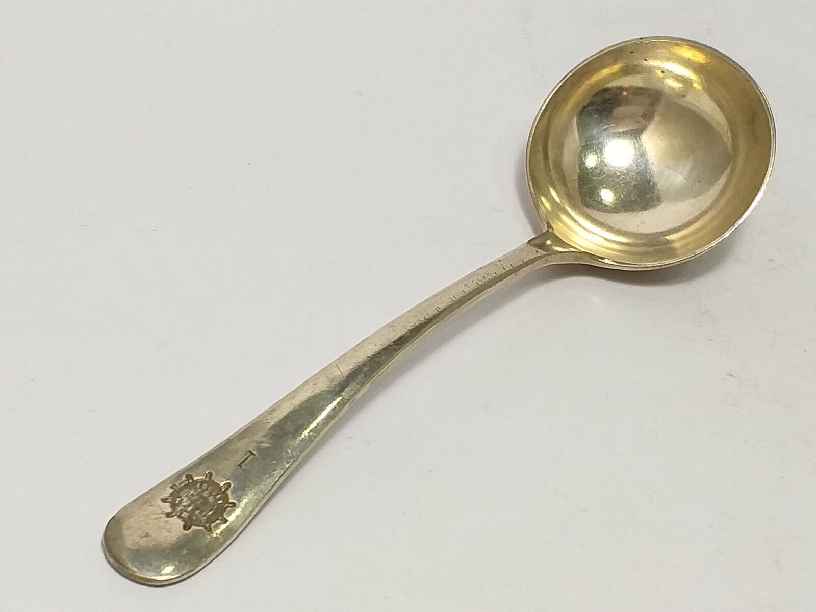 Vintage CCN SHIPPING COMPANY / WALKER & HALL SHEFFIELD Silverplate SAUCE LADLE