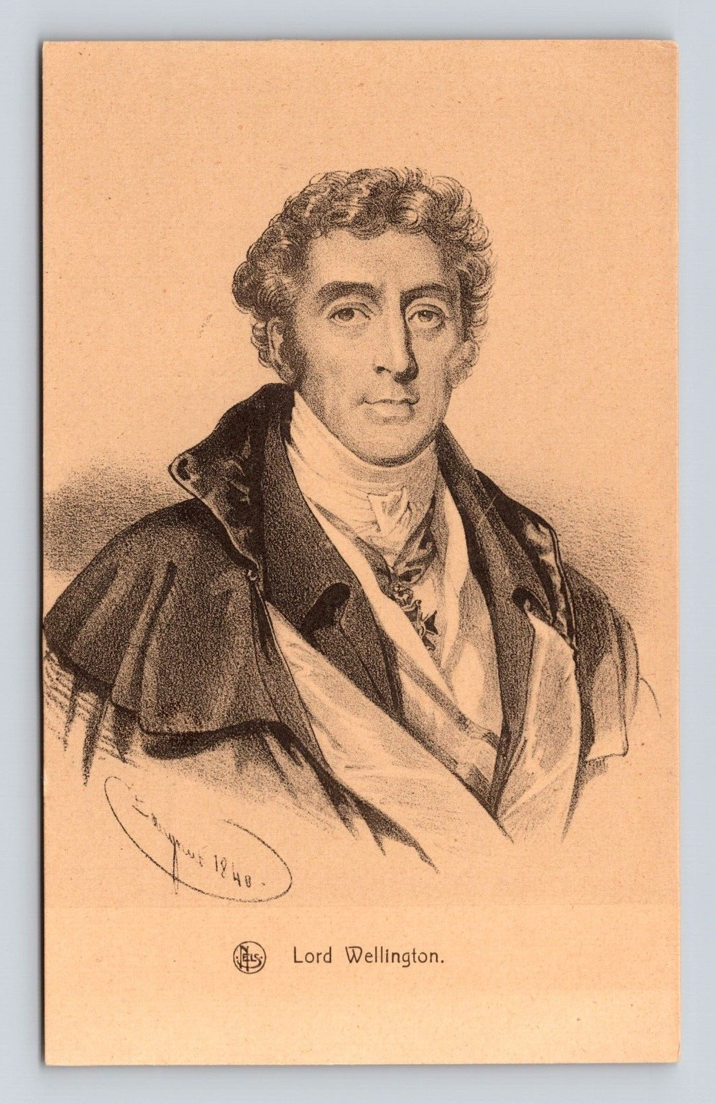 Postcard Lord Wellington Duke Royalty defeated Napoleon Bonaparte 1848